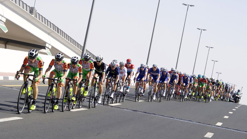 Bardiani CSF string out the bunch at the Dubai Tour