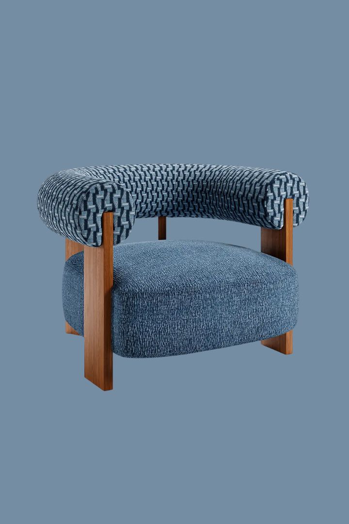 Fallon Cut Velvet Accent Chair.