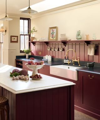 aubergine traditional kitchen