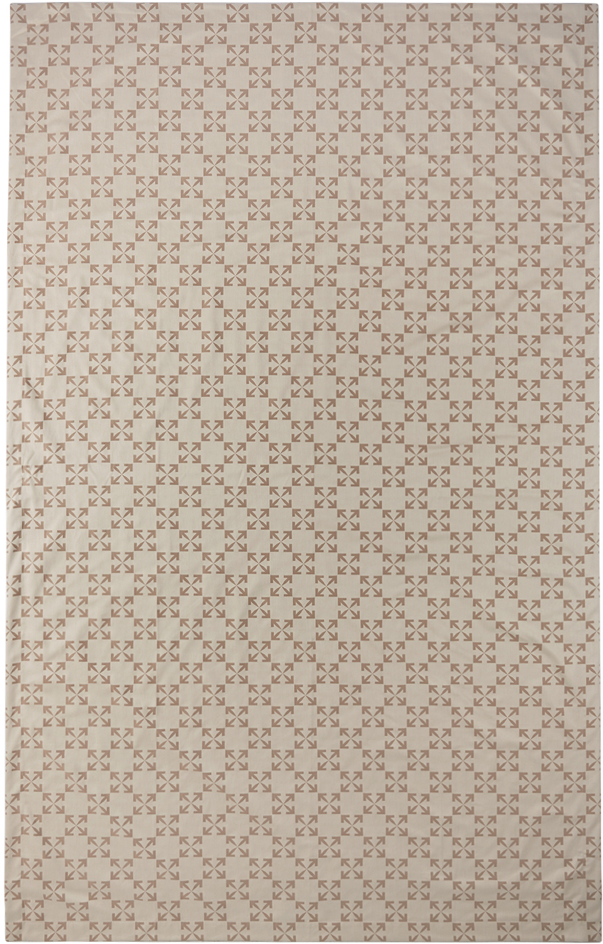 Beige & Taupe Arrow Pattern Tablecloth