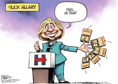 Political cartoon U.S. Hillary Clinton 2016