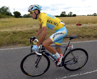 Vincenzo Nibali on stage three of the 2014 Tour de France