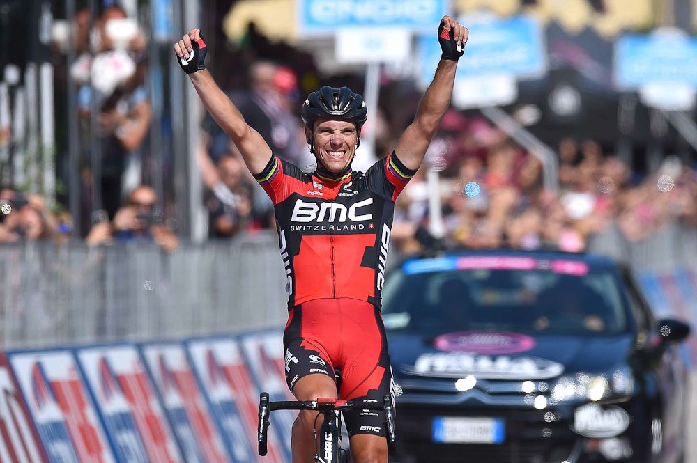 Philippe Gilbert takes his second stage win of the 2015 Giro d'Italia.