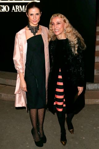 Livia Giuggioli And Franca Sozzani At Giorgio Armani Prive's SS14 Show During Paris Haute Couture Fashion Week 2014