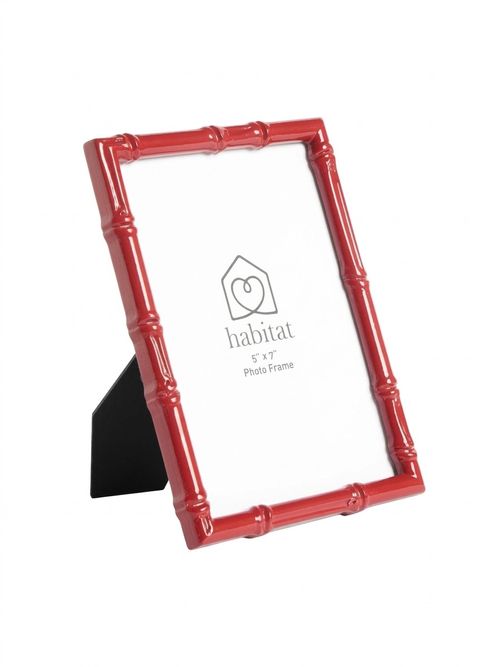 Bamboo Effect Red Picture Frame
