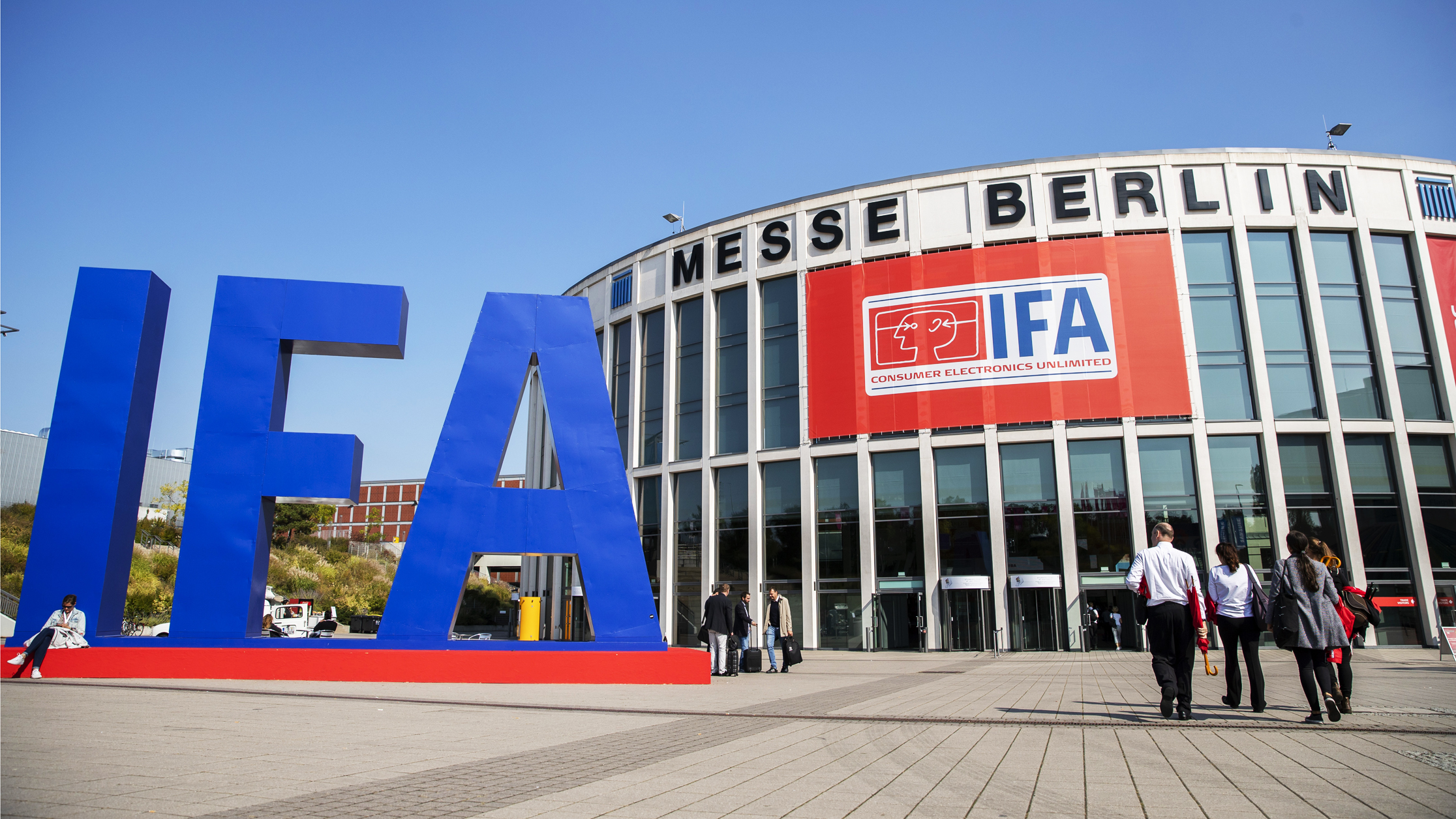 IFA logo at the Berlin Fair during the international electronics and innovation fair IFA in Berlin on September 11, 2019. (Photo by Emmanuele Contini/NurPhoto via Getty Images)