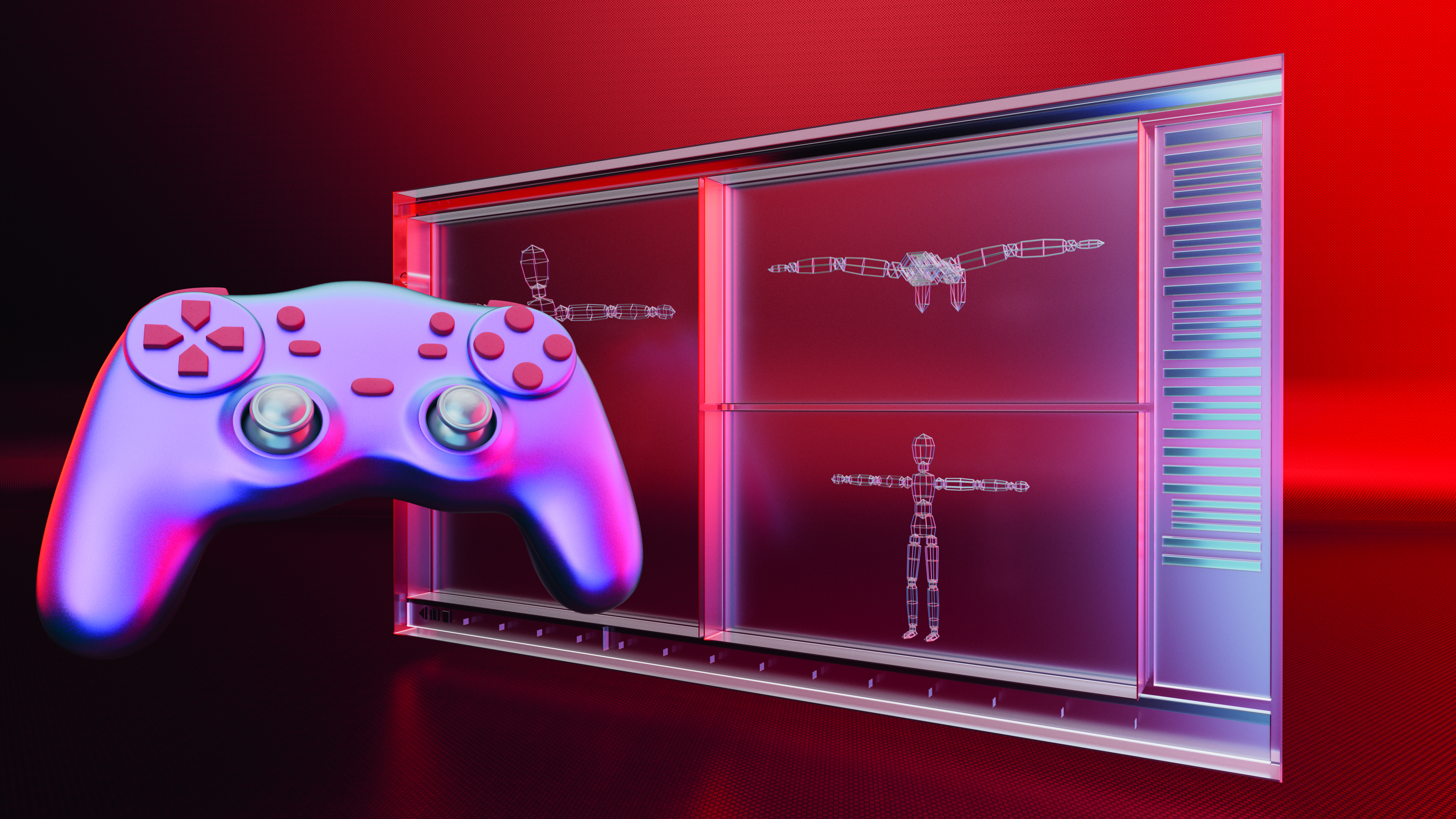 Render of a game controller