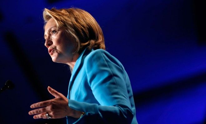 Former Secretary of State Hillary Clinton speaks at the Clinton Global Initiative America meeting in Chicago on June 13.