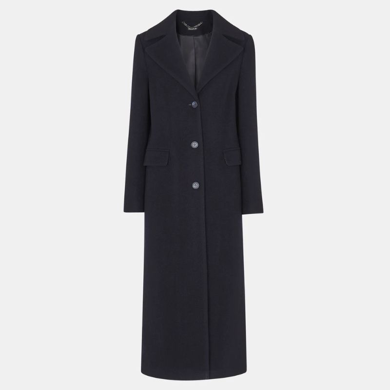 Whistles, navy tailored coat