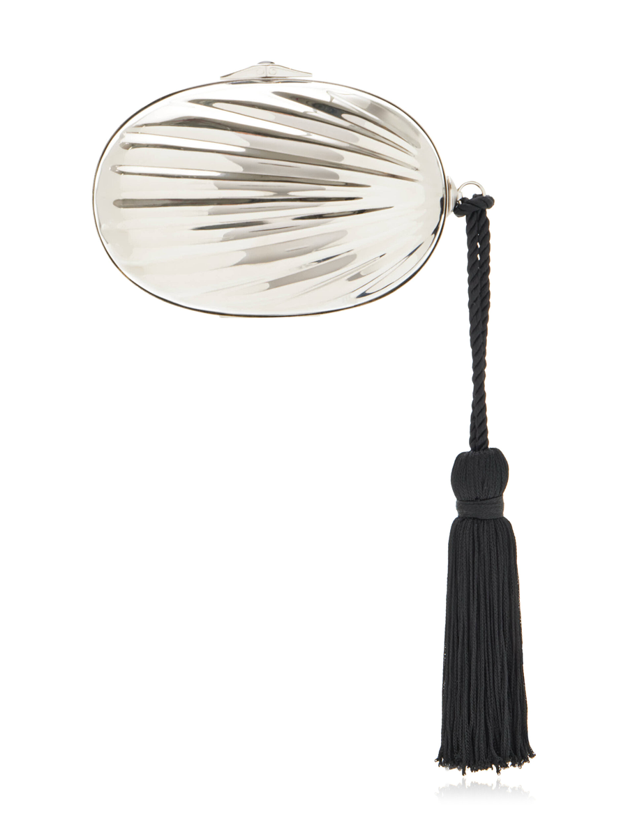 Petra Tassel Clutch in Silver