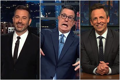 Late night hosts preview Trump's impeachment defense