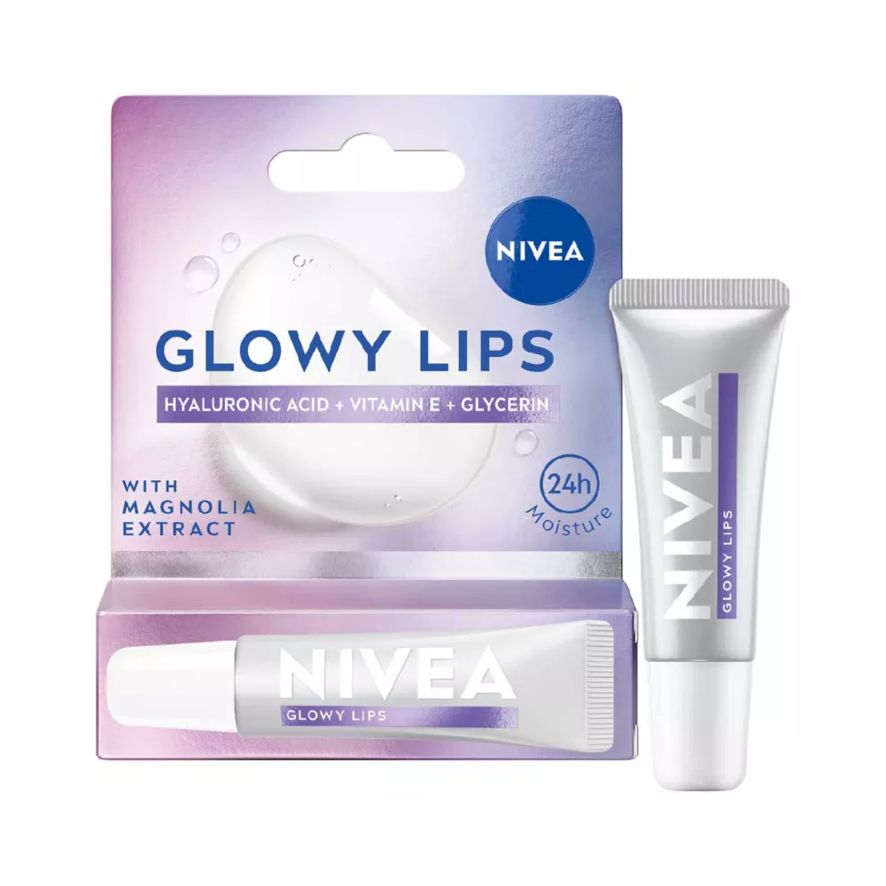 Nivea Lip Hyaluron Glowy Lips Lip Balm Tube Original, 10ml