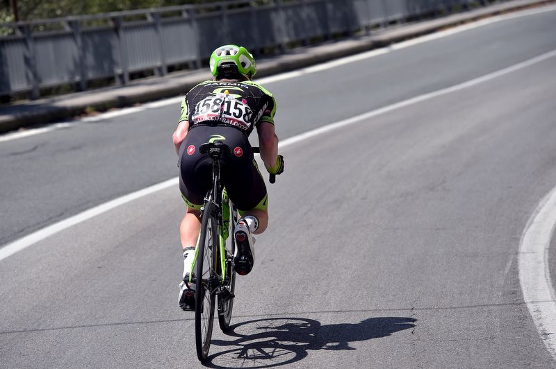 Tom-Jelte Slagter (Cannondale-Garmin) gets aero