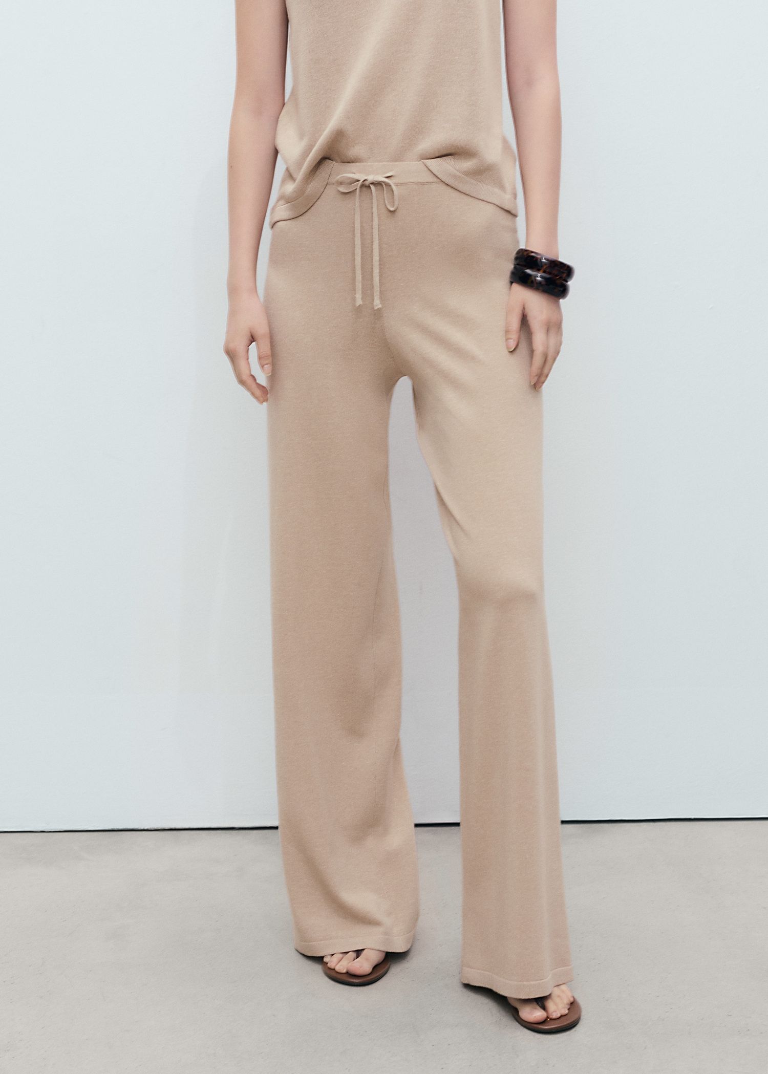 Straight Knitted Pants - Women | Mango Usa