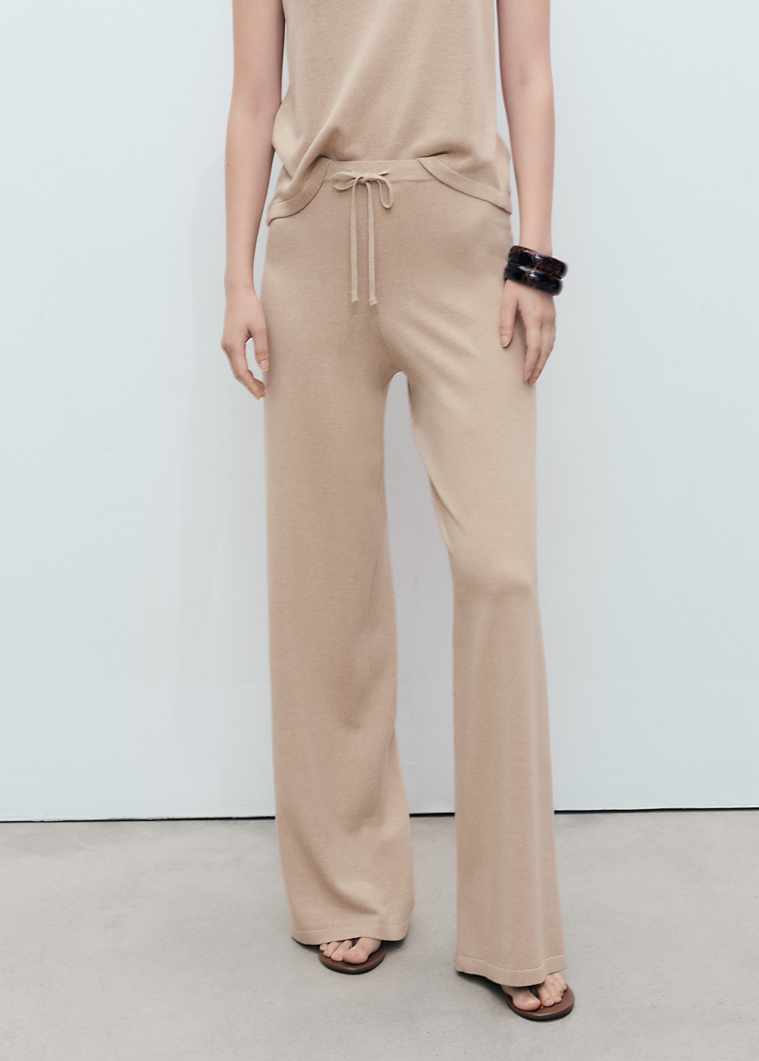 Straight Knitted Pants - Women | Mango Usa