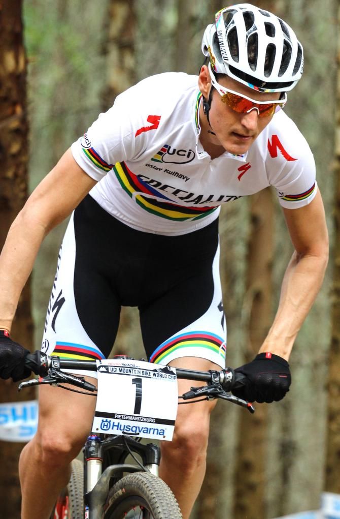 Pictured en route to third place in the elite men's cross country encounter in Pietermaritzburg two years ago, 2011 World Champ Jaroslav Kulhavy (Specialized Racing) will be hoping his recent fractured knee-cap won't hamper his chances on improving on this PMB personal best when he takes part in the 2014 UCI MTB World Cup Pietermaritzburg