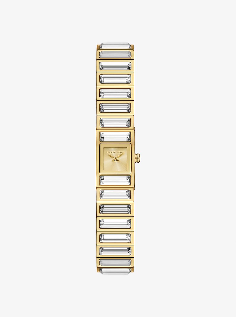 Limited-Edition Mini Darrington Pav&amp;eacute; Bezel Gold-Tone Watch