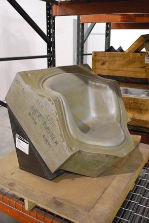 The mould for the original Eames fibreglass ’shell’ chair
