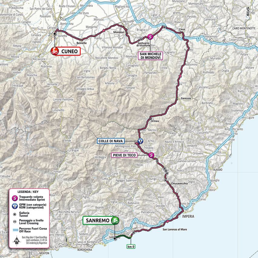 Route map for stage 13 of 2022 Giro d'Italia