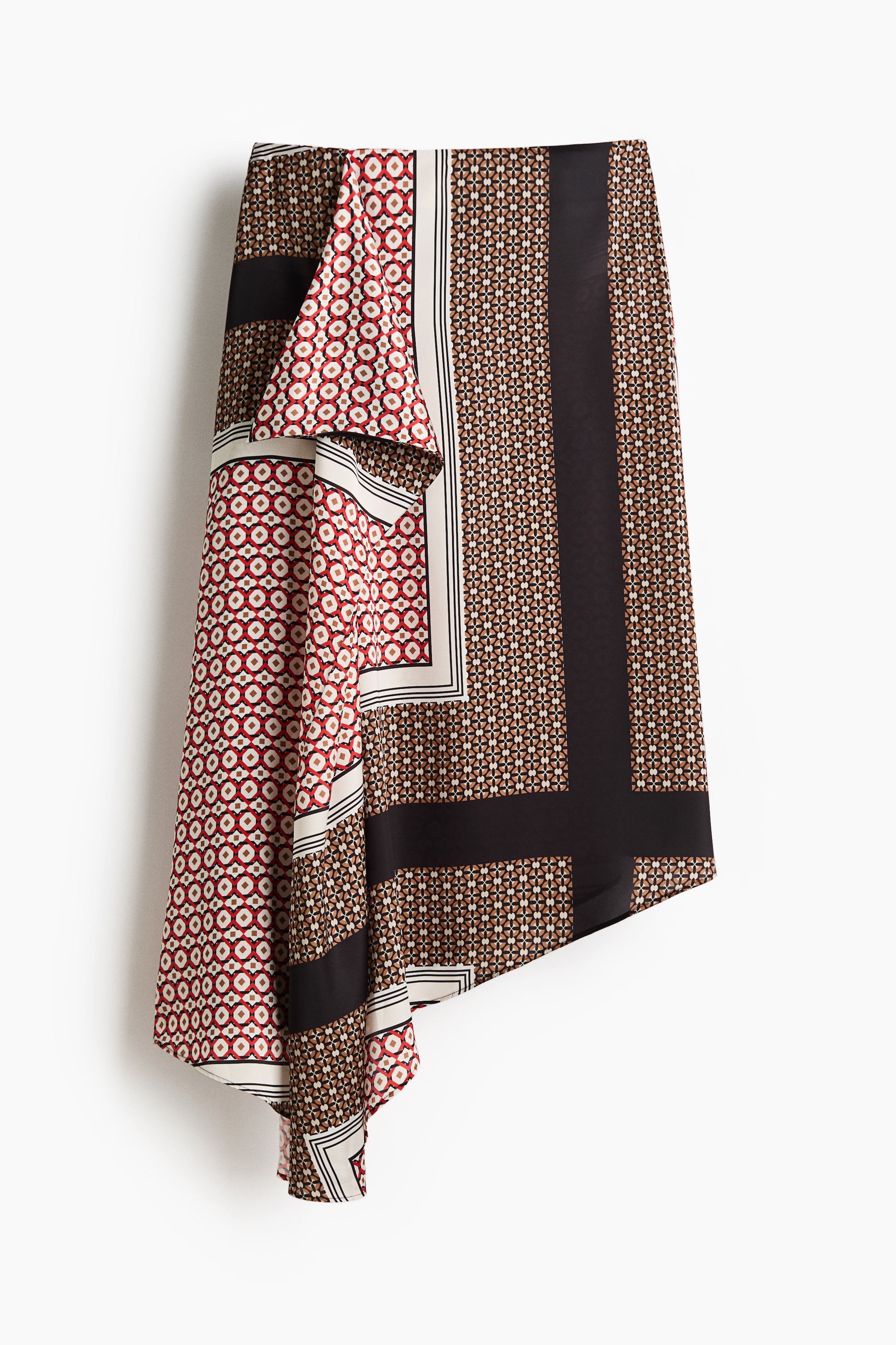 Asymmetric Satin Skirt