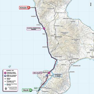 Route map for stage 6 of the 2022 Giro d'Italia