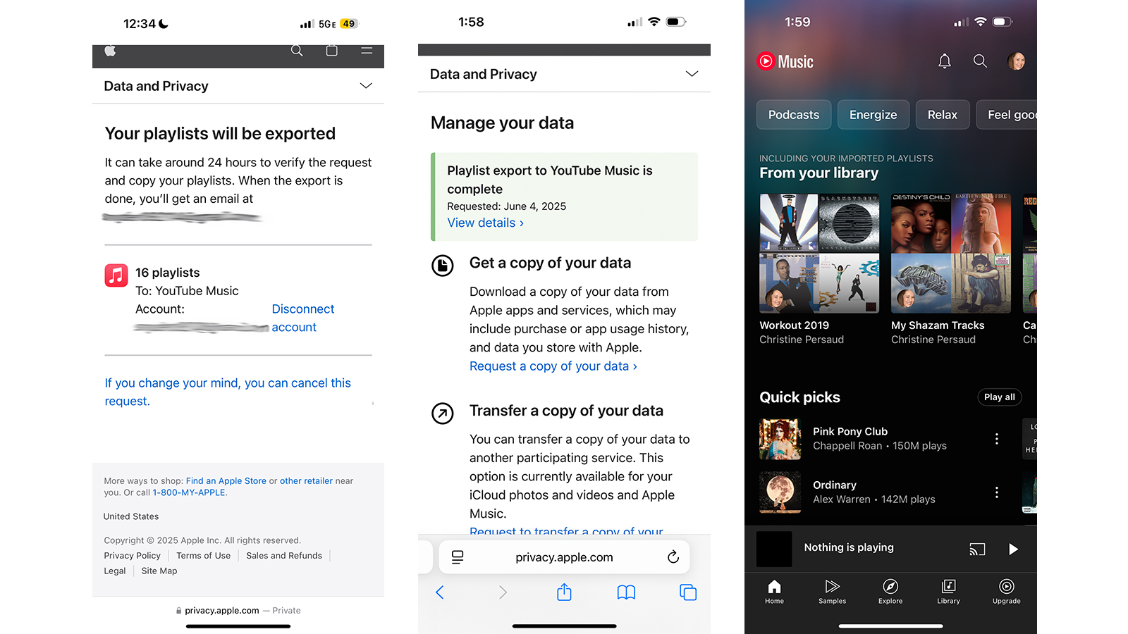 Transferring Apple Music playlists to YouTube Music