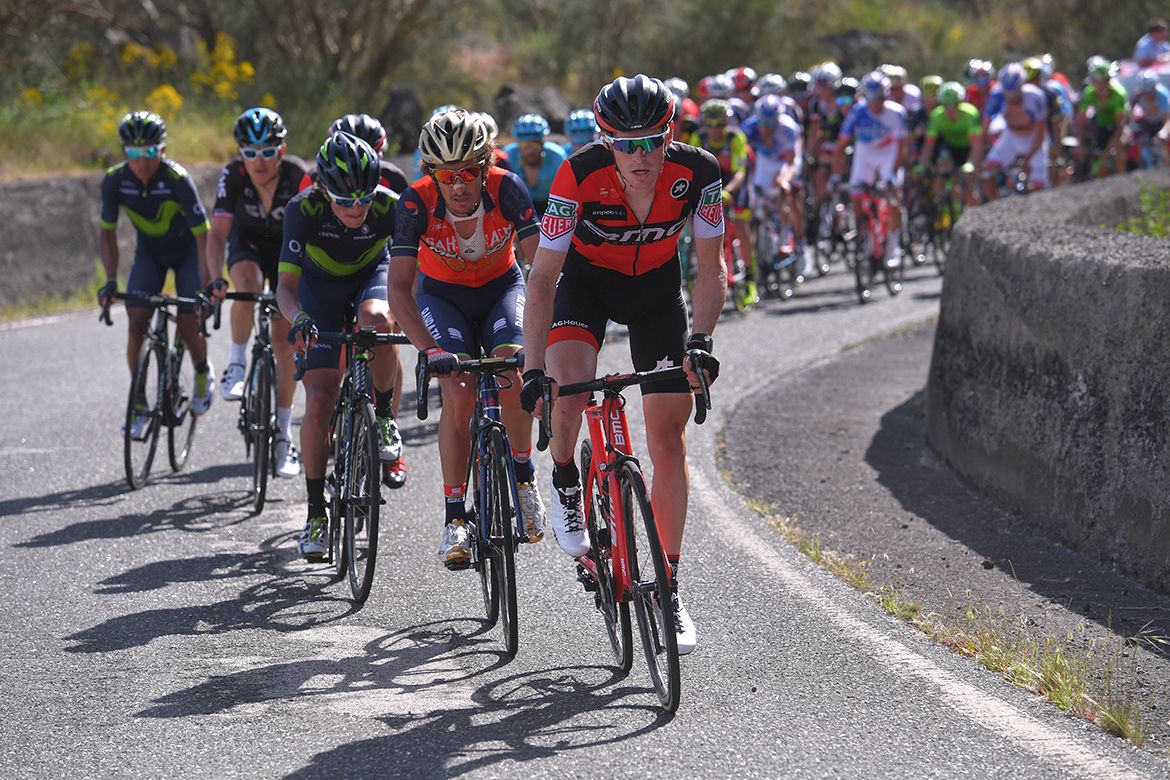 Ben Hermans setting the tempo on stage 4 of the Giro d'Italia