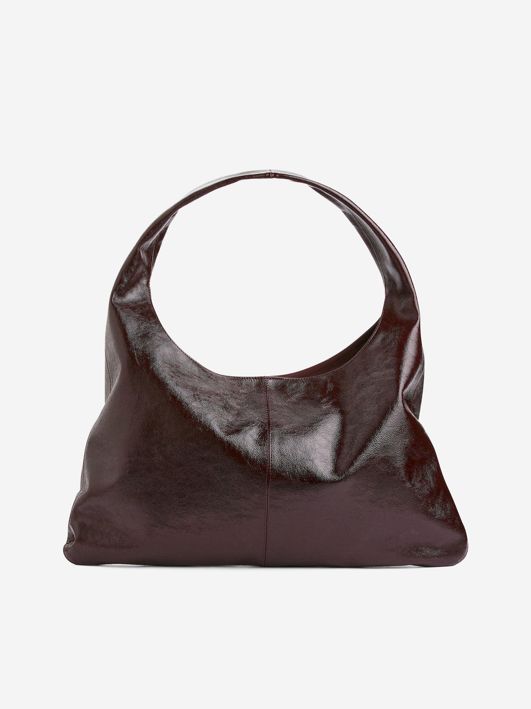 Shiny Leather Bag 
 Burgundy 
 Women 
 Arket Gb