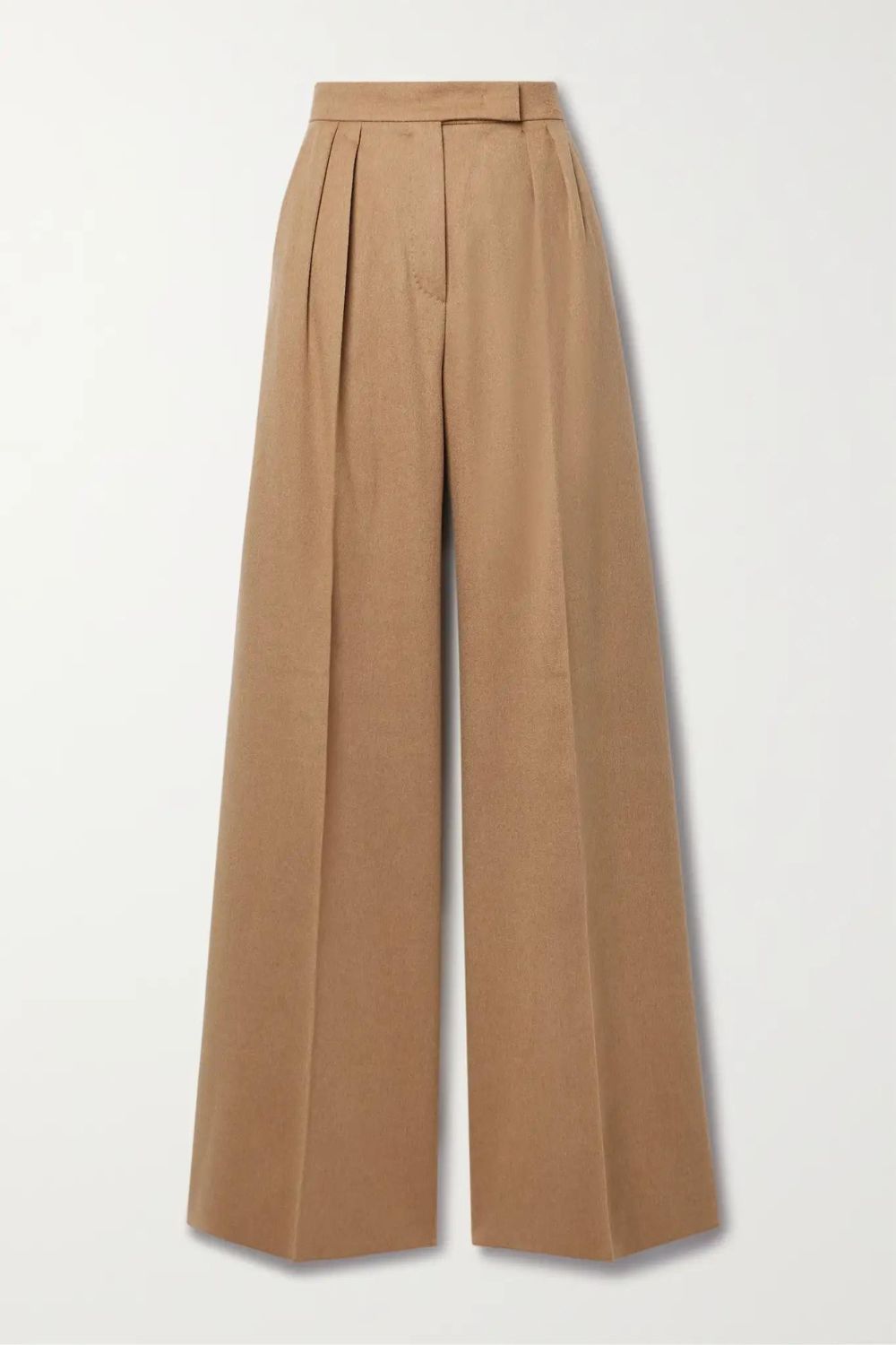 MAX MARA Werther pleated wool-flannel wide-leg pants