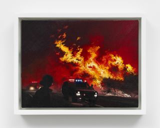 Painting of a forest fire