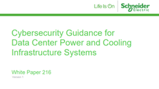 Cybersecurity Guidance for Data Center Power and Cooling Infrastructure Systems