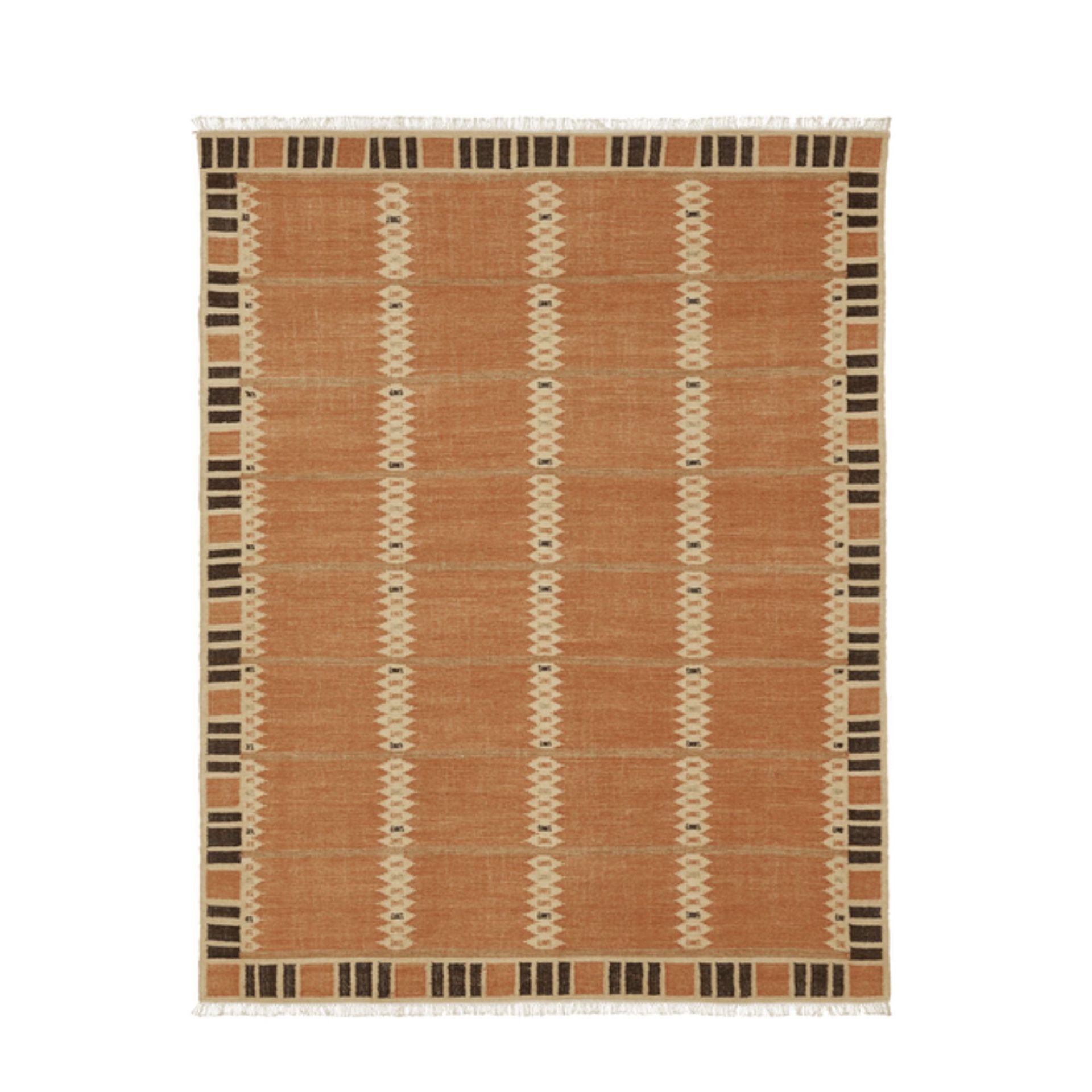 oka woven terracotta rug