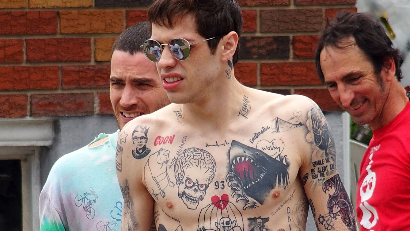Cursed Pete Davidson covers up Ariana Grande tattoo
