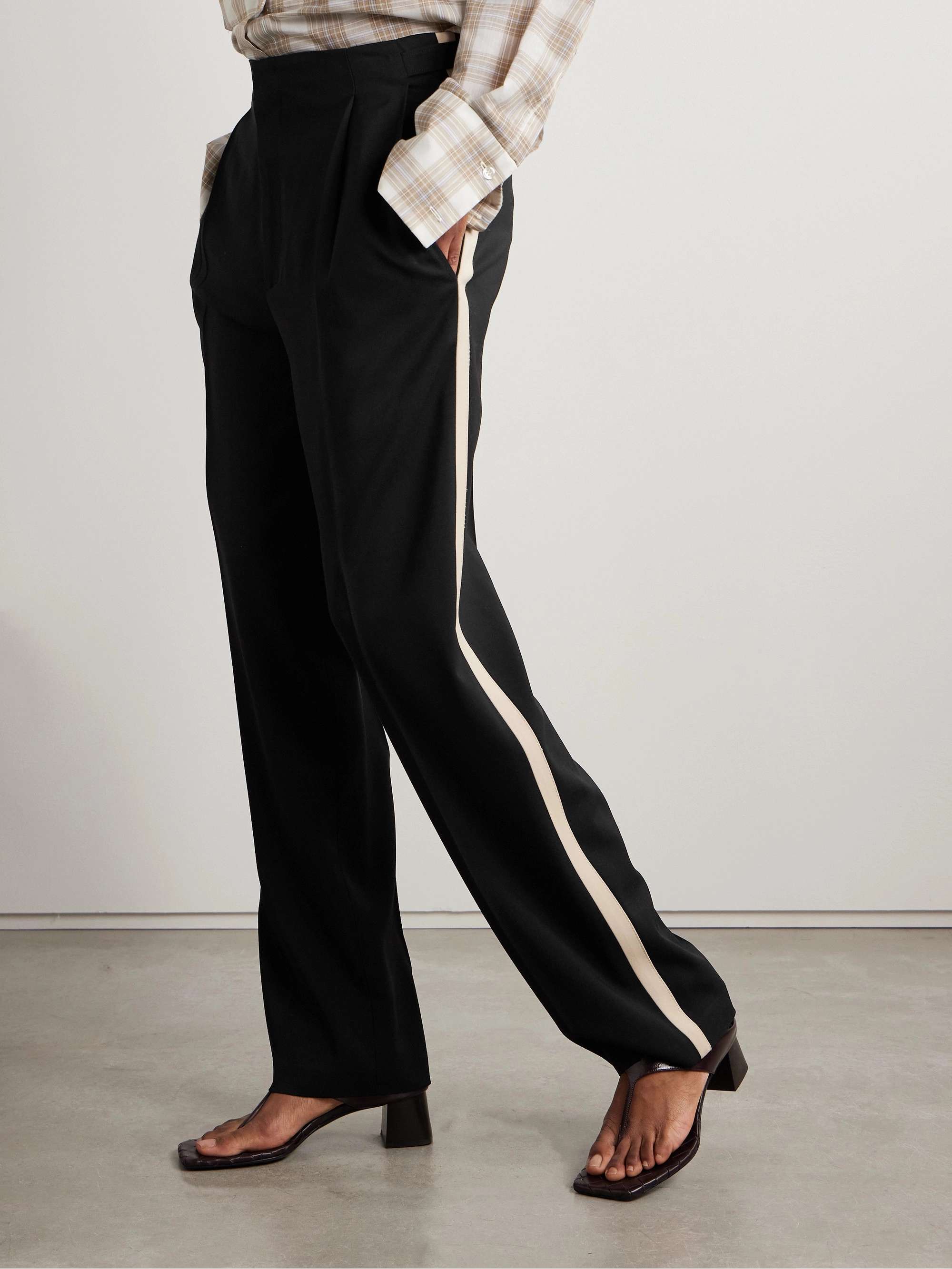 Phoebe Wool-Crepe Straight-Leg Pants
