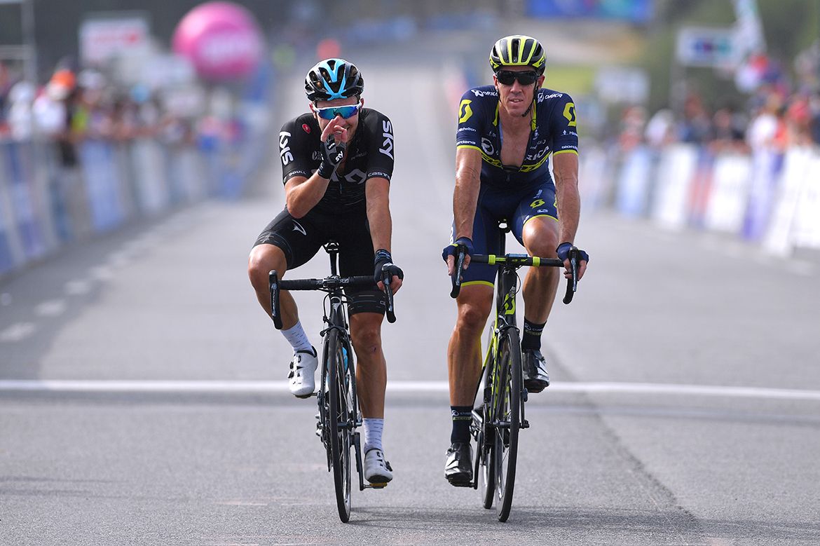 Owain Doull and Mat Hayman at the Bretagne Classic