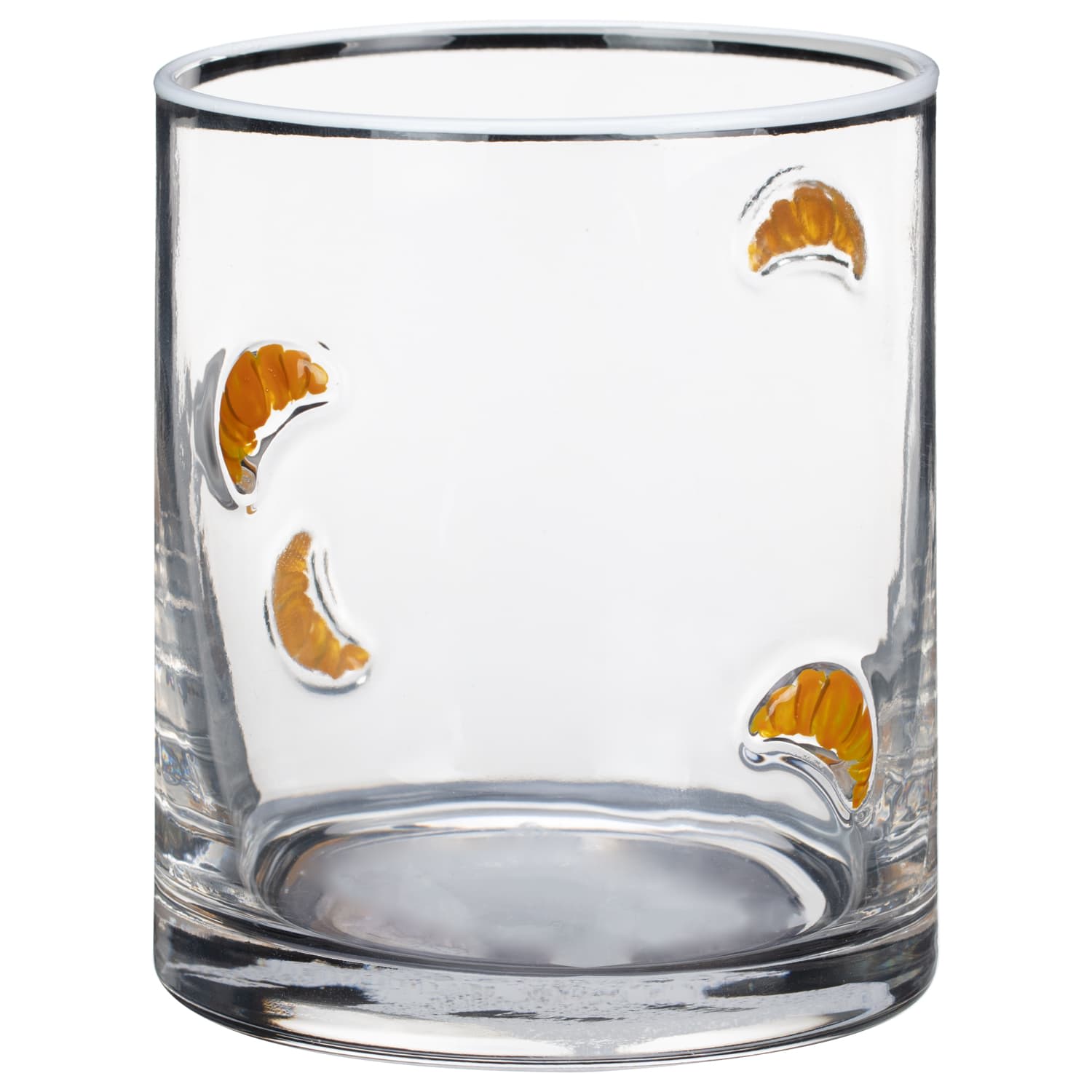 Embossed Croissant Tumbler Glass