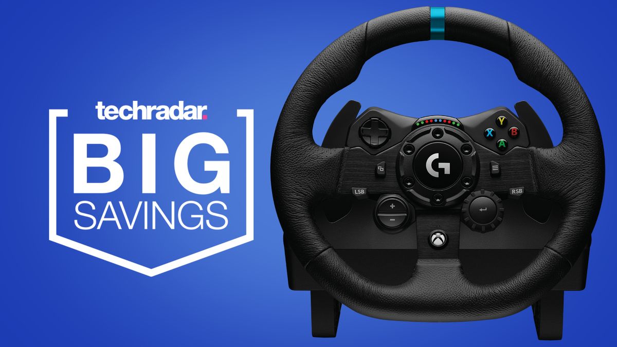 Save over £80 on the Logitech G923 racing wheel