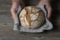 A delicious loaf of sourdough, a far cry from the living starter from which it came. Credit: Getty