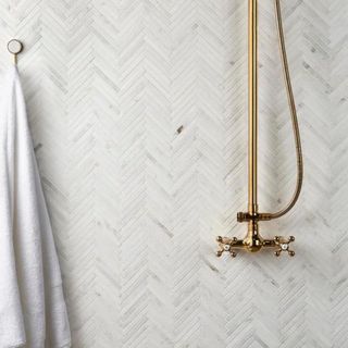 wayfair marble herringbone wall bathroom tiles