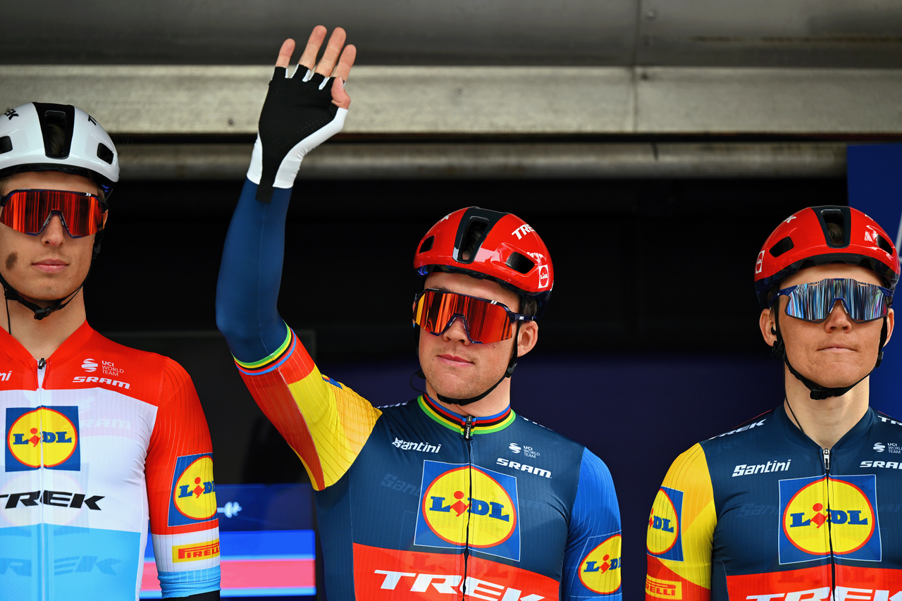 Mads Pedersen at the team presentation