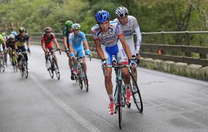 Diego Rosa (Androni Giocattoli) leads the break