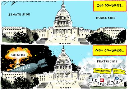 Political Cartoon U.S. Congress Senate Filibuster SCOTUS