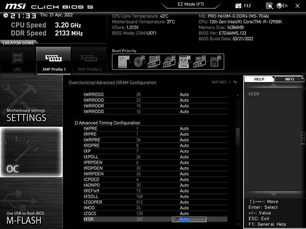 MSI Pro H610M-G DDR4