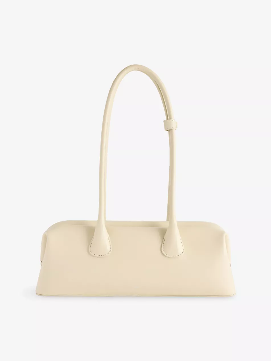 Boat Wide Leather Shoulder Bag