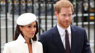 Britain's Prince Harry (R) and his fiancee US actress Meghan Markle attend a Commonwealth Day Service at Westminster Abbey in central London, on March 12, 2018. - Britain's Queen Elizabeth II has been the Head of the Commonwealth throughout her reign. Organised by the Royal Commonwealth Society, the Service is the largest annual inter-faith gathering in the United Kingdom.