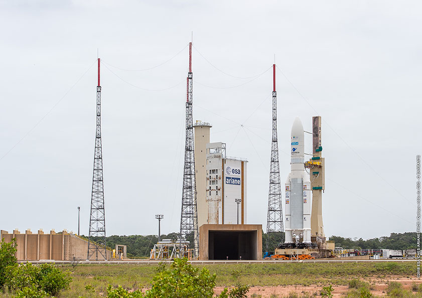 Ariane 5 Rocket Moves to the Pad