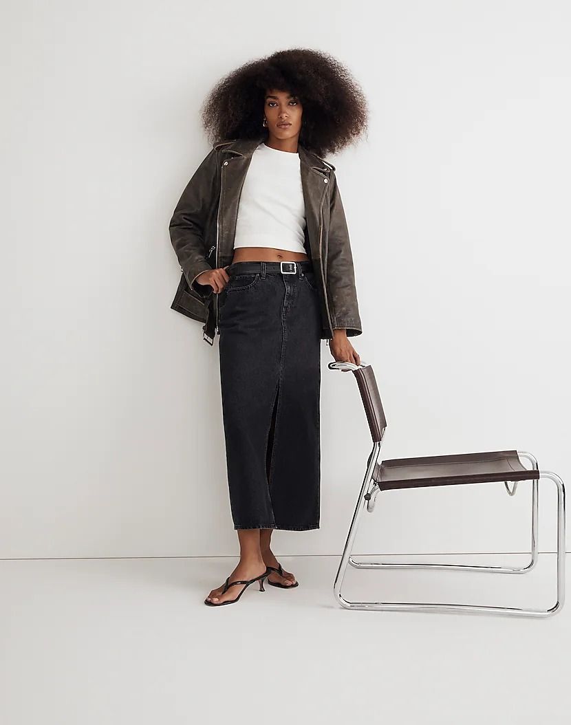 Black Madewell maxi skirt