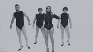 Justin Timberlake, Bobby Moynihan, Beyonce and Andy Samberg in Single Ladies SNL skit 2008