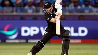 Kane Williamson of New Zealand bats during the ICC Champions Trophy 2025 match between New Zealand and India