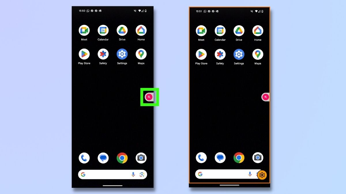 Снимок экрана, показывающий, как использовать экранную лупу на телефоне Android 14.